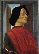 BOTTICELLI, Sandro Portrait of Giuliano de Medici oil on canvas